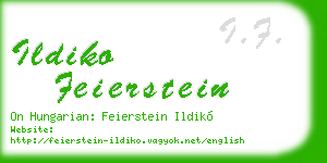 ildiko feierstein business card